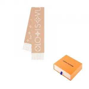 Кашемировый вязаный шарф Women's Beige LOUIS VUITTON, бежевый