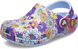 Детские кроксы Crocs Classic с сезонным принтом, голубой