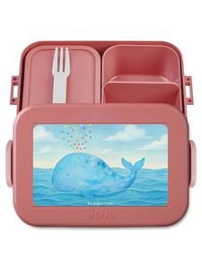 Mr. & Mrs. Panda Конфетти в виде кита для бенто-бокса, без слогана, пастельно-красного цвета