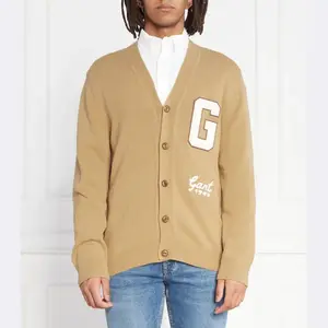 Кардиган свободного кроя Gant, коричневый