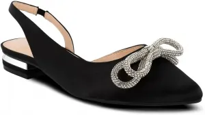 Женские балетки с ремешком сзади Jones New York - классические туфли с заостренным носком, задними ремешками и низким каблуком, черный