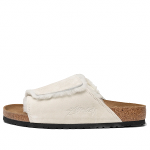 Шлепанцы Birkenstock x Stussy Solana Shearling Slide 'Bone'