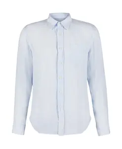 Светло-Голубая льняная рубашка, стандартный крой. 120% Lino, синий