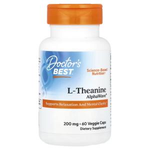 L-теанин, AlphaWave, 200 мг, 60 растительных капсул Doctor'S Best