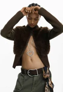 Кардиган на молнии Desigual, Brown