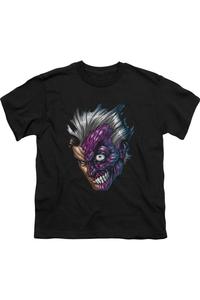 Футболка с лицом Бэтмена для детей с коротким рукавом Gildan, черный