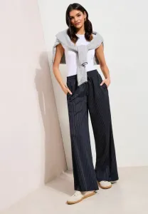 Брюки в тонкую полоску с эластичным поясом и широкими штанинами Friends Like These, Navy