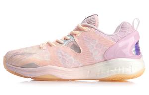 Кроссовки для бадминтона женские с низким верхом флуоресцентно-оранжевого цвета Lining