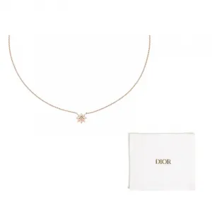 DIOR 18-каратное розовое золото ожерелье женское