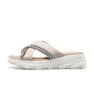 KANGNAI Слипоны Slide для женщин Apricot/Ecru