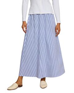 Поплиновая юбка А-силуэта Point, синий