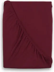Простыня Kvalitex Jersey с эластаном 140x200 см бордовая KVALITEX