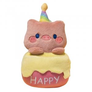 Мягкая игрушка милый торт на день рождения щенок медвежонок поросенок 27см Brangdy