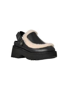 UGG Женские кожаные сабо Esmee черного цвета