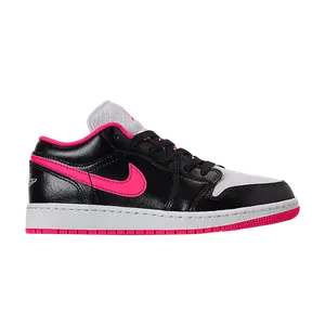 Кроссовки Air Jordan 1 Low GS 'Black Hyper Pink', черный