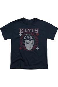 Футболка с коротким рукавом для детей "Elvis Presley Hail The King" Gildan, темно-синий