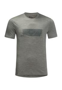 Футболка с круглым вырезом и принтом Jack Wolfskin, зеленый