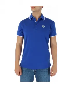 Синяя рубашка-поло с короткими рукавами North Sails, синий