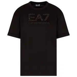 Футболка с коротким рукавом EA7 EMPORIO ARMANI Train Logo Series Crystal, черный
