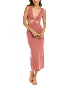 Платье миди Cult Gaia Bank, розовый