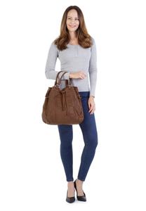 Шопер, натуральная кожа, сделано в Италии Forty, цвет Cognac