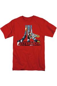 Футболка Atari Asteroids Atari с коротким рукавом для взрослых Gildan, красный