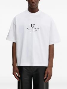 Футболка с текстовым принтом VETEMENTS, белый