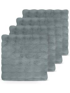 Aspero Комплект из 4 наволочек из искусственного меха, 60x60 см, дизайн «Милан», темно-серый цвет