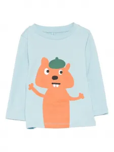 Топ с длинными рукавами и принтом Stella McCartney Kids, синий