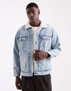 Куртка свободного кроя из шерпы и денима в винтажном стиле Levi'S