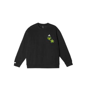 Adidas Толстовки LABEL унисекс, черные, с круглым вырезом, средней толщины