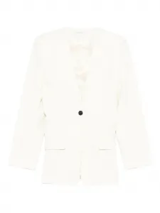 Свободный пиджак на пуговицах Toteme, кремовый
