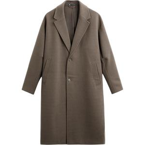 Пальто Zara Oversize Fit, песочный/коричневый