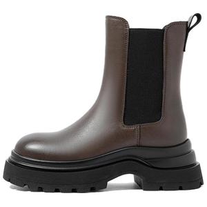 COMELY Ботинки челси женские, черно-коричневые