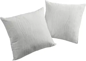 Вирт декоративная подушка "Ричча", чехол на подушку без наполнения, 2 шт Wirth 40х40 см, белый/серебристый