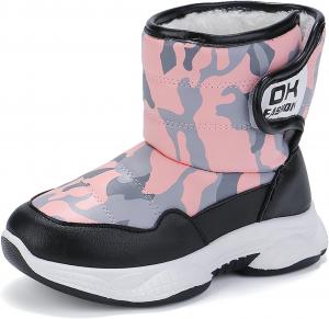 Зимние Ботинки для Мальчиков и Девочек с Искусственным Мехом, Сапоги для Снега, Теплые и Уютные Ботинки для Походов с Противоскользящей Подошвой, Кроссовки для Активного Отдыха Generic, #021