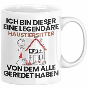 Подарочная кружка для няни для домашних животных. Забавная идея подарка на день рождения для няни для домашних животных. Я — легендарная няня для домашних животных. Все говорили о кофейной кружке (белой) Trendation, белый