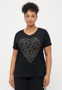 Футболка ONLY Carmakoma CARLYDIA LIFE V NECK TEE, Black