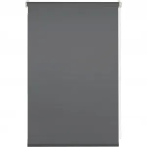 Рулонные шторы со стороны дома "Роллеты Uni зажим", затемнение, защитная перегородка, с сверлением/без сверления, свободно висит, возможен винтовой монтаж My Home, антрацит