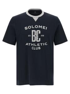 Футболка с принтом Brunello Cucinelli, синий