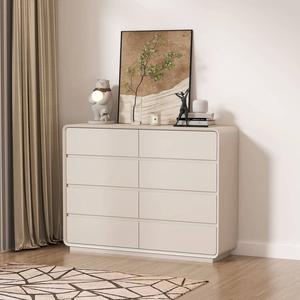 Mikemijia Комод 100х40х82 см для спальни и гостиной из массива дерева с лаковым покрытием, 8 ящиков