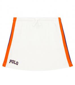 Юбка из джерси с логотипом Polo Ralph Lauren Kids, Deckwash White