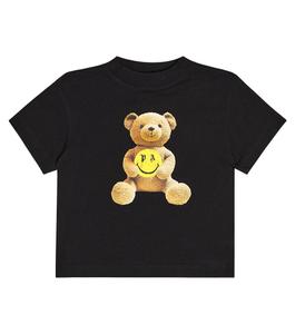 Футболка из хлопкового джерси с принтом Palm Angels, черный