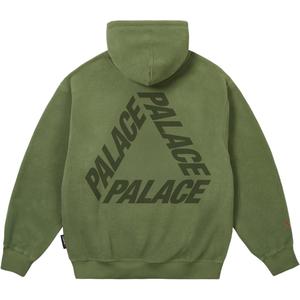 PALACE Праздничные худи Unisex зеленые с капюшоном Moderate Regular