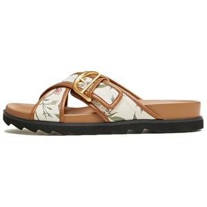 Женские разноцветные шлёпанцы TATA, бежевый/коричневый (разноцветные)