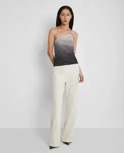 Женский топ с одной бретелькой и градиентом Trucco, светло-серый