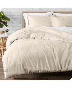 Хлопковая фланель, комплект пододеяльников полного/королевского размера Bare Home, бежевый