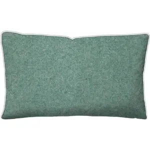 Наволочка Hermal Фланель с молнией, меланжевая оптика, двусторонняя наволочка Мягкая фланель, сертифицировано Made in Germany, уютная и мягкая, с кантом Biberna, мятный