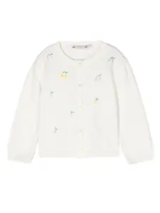 Кардиган с вышивкой Bonpoint, белый
