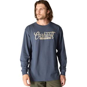 Футболка Carhartt Loose Heavyweight LS Script Graphic Carhartt, Bluestone